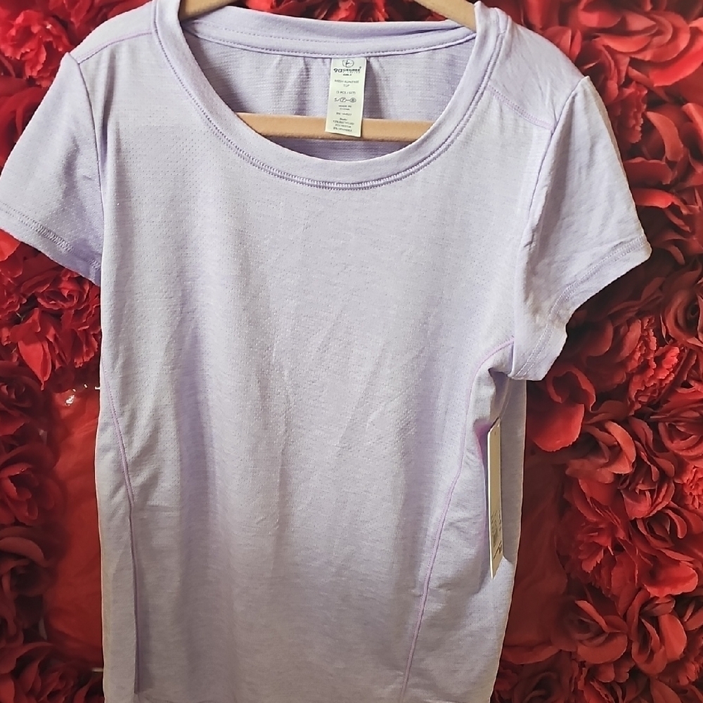 90 Degree NWT Girls Lavender Short Sleeve T-Shirt Size Small 7/8